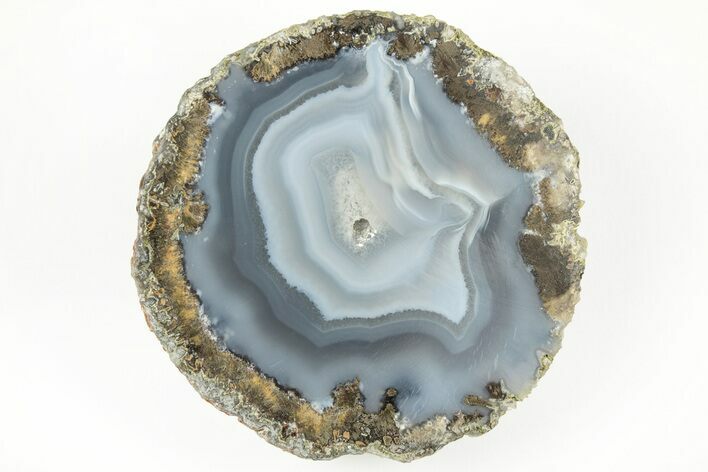 Las Choyas Coconut Geode Half with Banded Agate - Mexico #214194